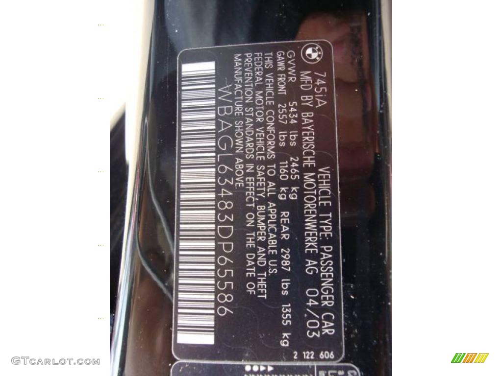2003 7 Series 745i Sedan - Black Sapphire Metallic / Black/Black photo #22