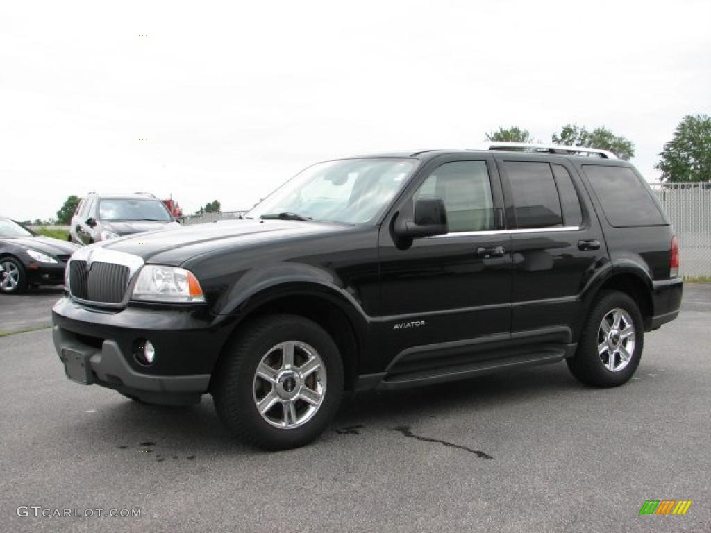 2003 Aviator Luxury AWD - Black Clearcoat / Medium Ash photo #1