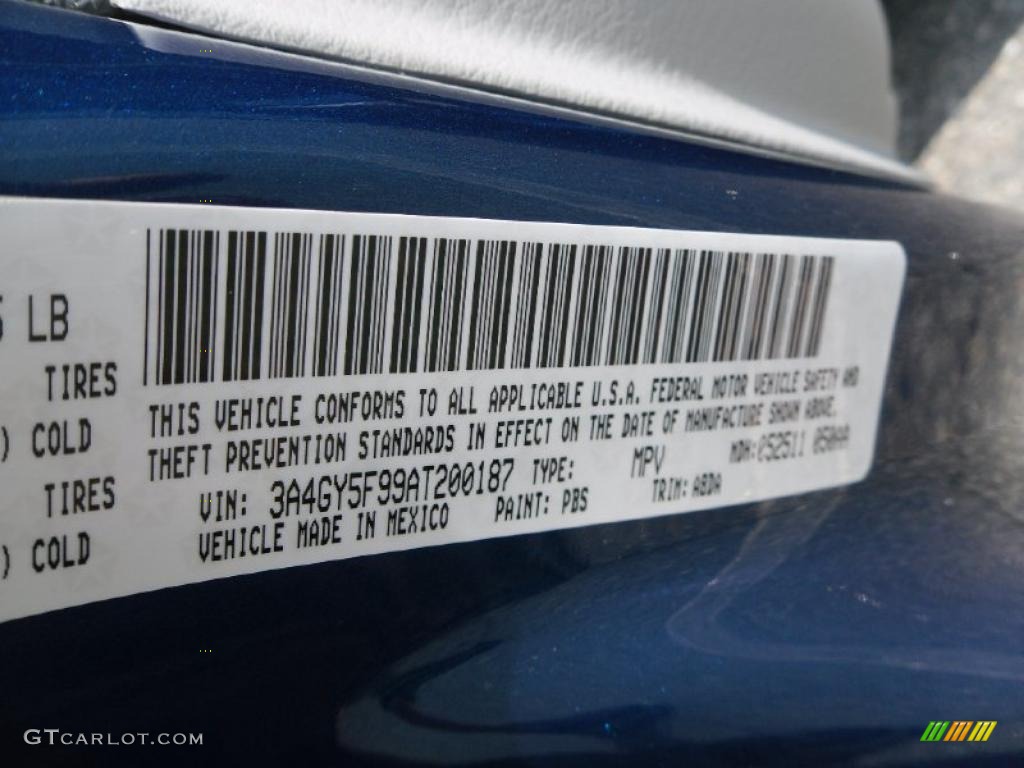 2010 PT Cruiser Classic - Deep Water Blue Pearl / Pastel Slate Gray photo #6