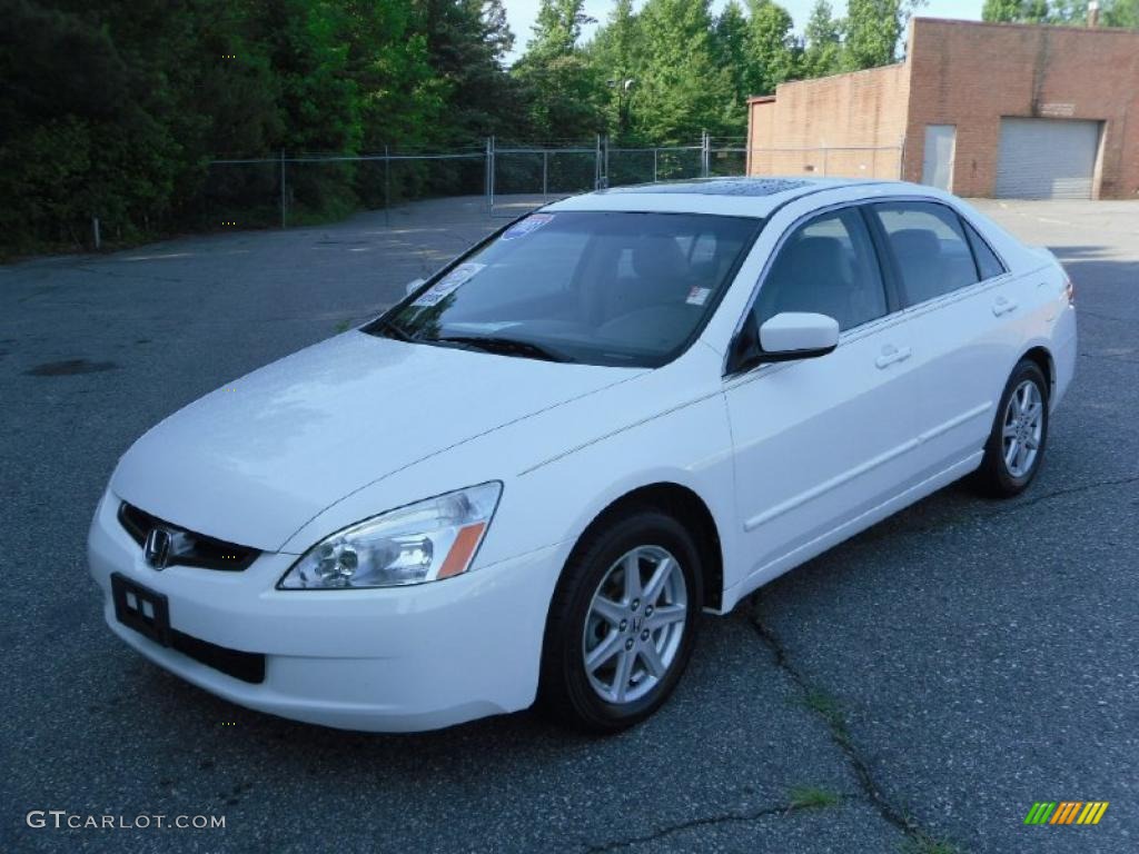 2003 Accord EX V6 Sedan - Taffeta White / Ivory photo #1