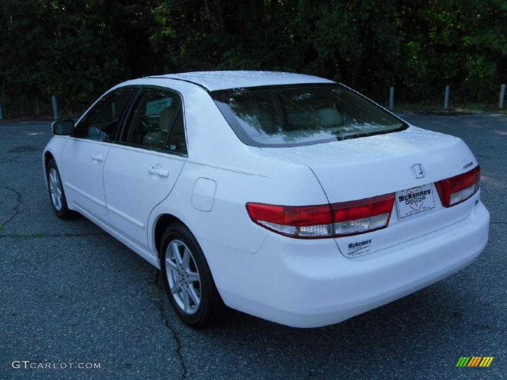 2003 Accord EX V6 Sedan - Taffeta White / Ivory photo #2