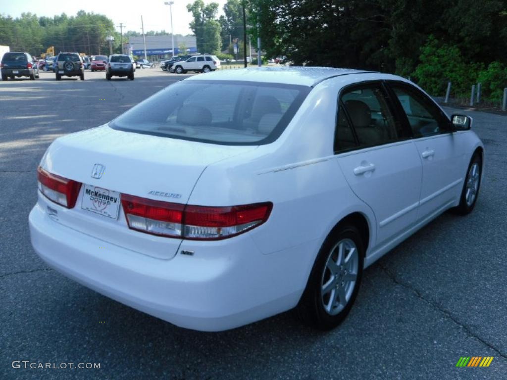 2003 Accord EX V6 Sedan - Taffeta White / Ivory photo #4