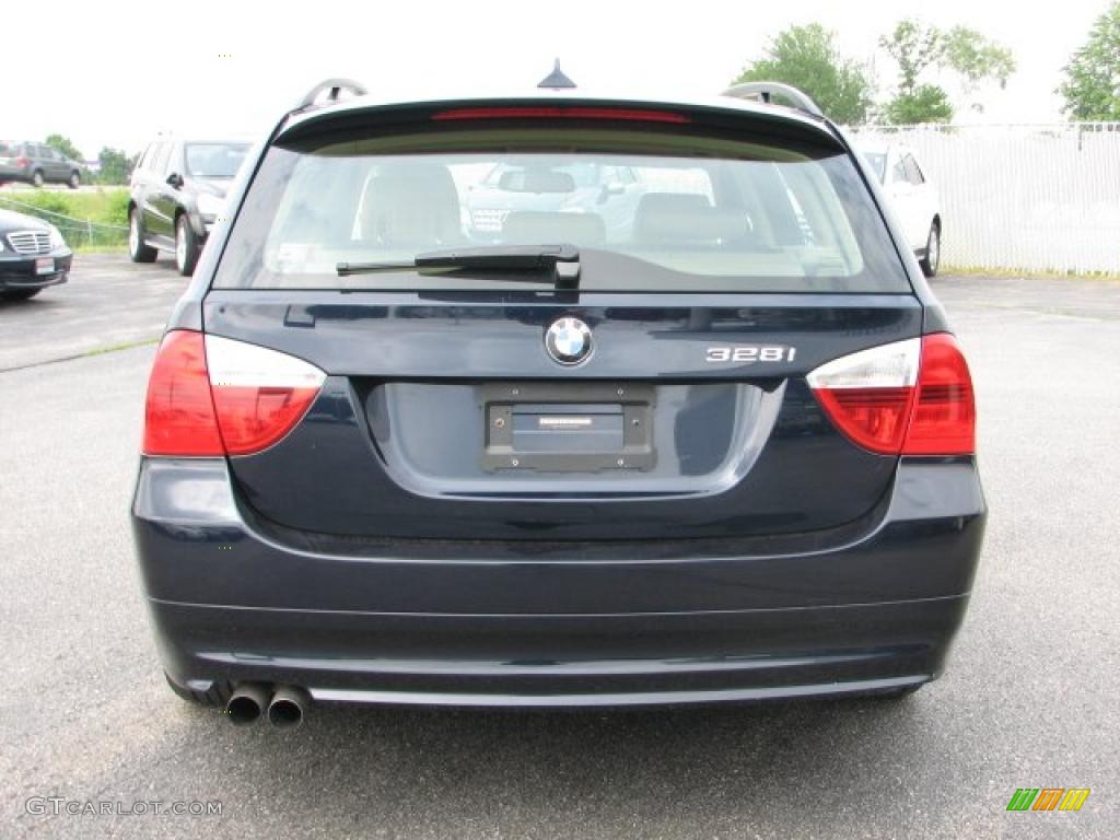 2007 3 Series 328i Wagon - Monaco Blue Metallic / Beige photo #4