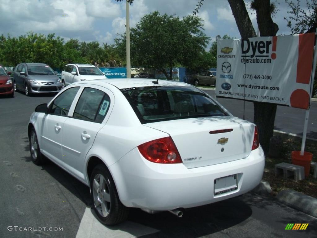 2010 Cobalt LT Sedan - Summit White / Gray photo #4