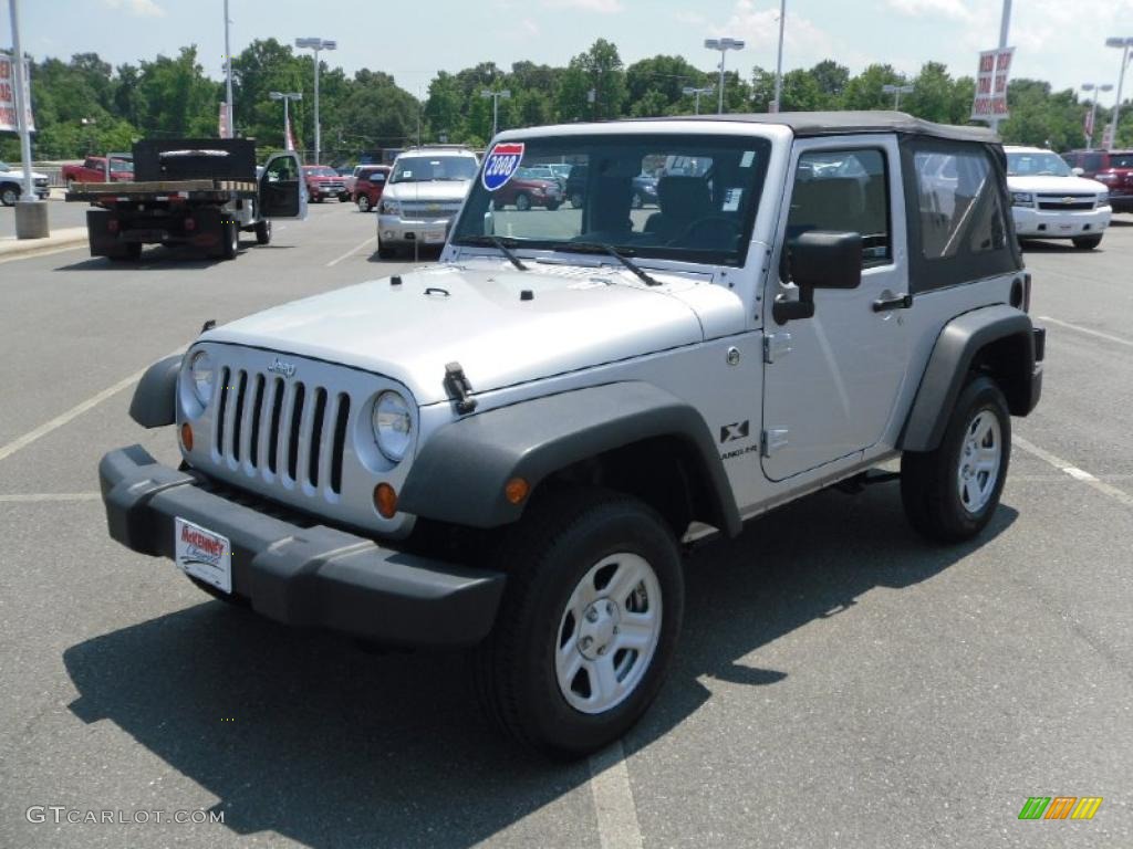 2008 Wrangler X 4x4 - Bright Silver Metallic / Dark Slate Gray/Medium Slate Gray photo #1