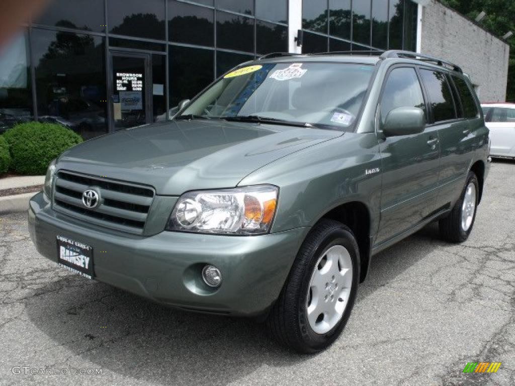 2005 Highlander Limited 4WD - Oasis Green Pearl / Ivory photo #1