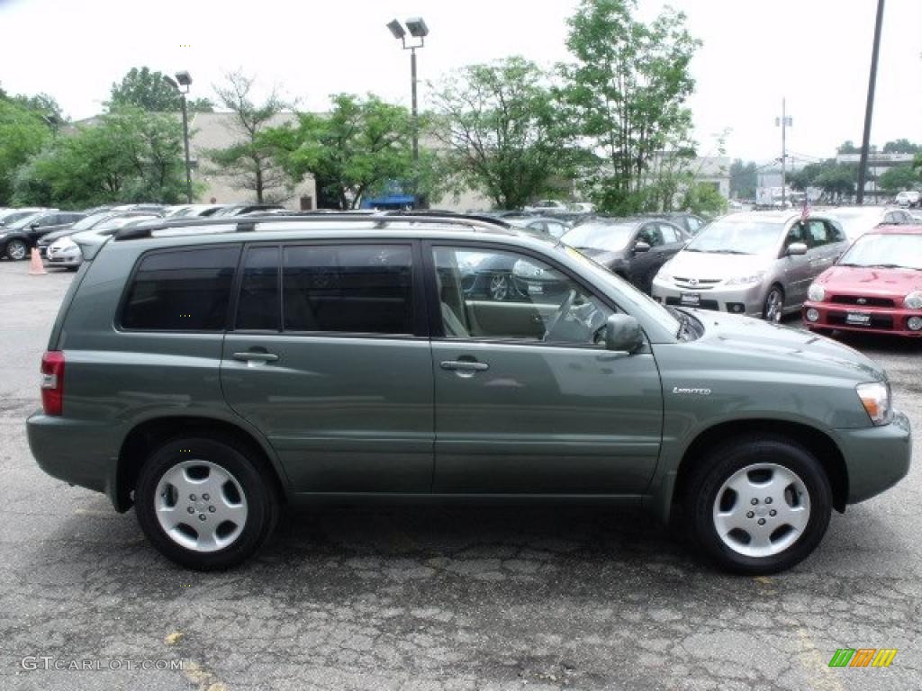 2005 Highlander Limited 4WD - Oasis Green Pearl / Ivory photo #4