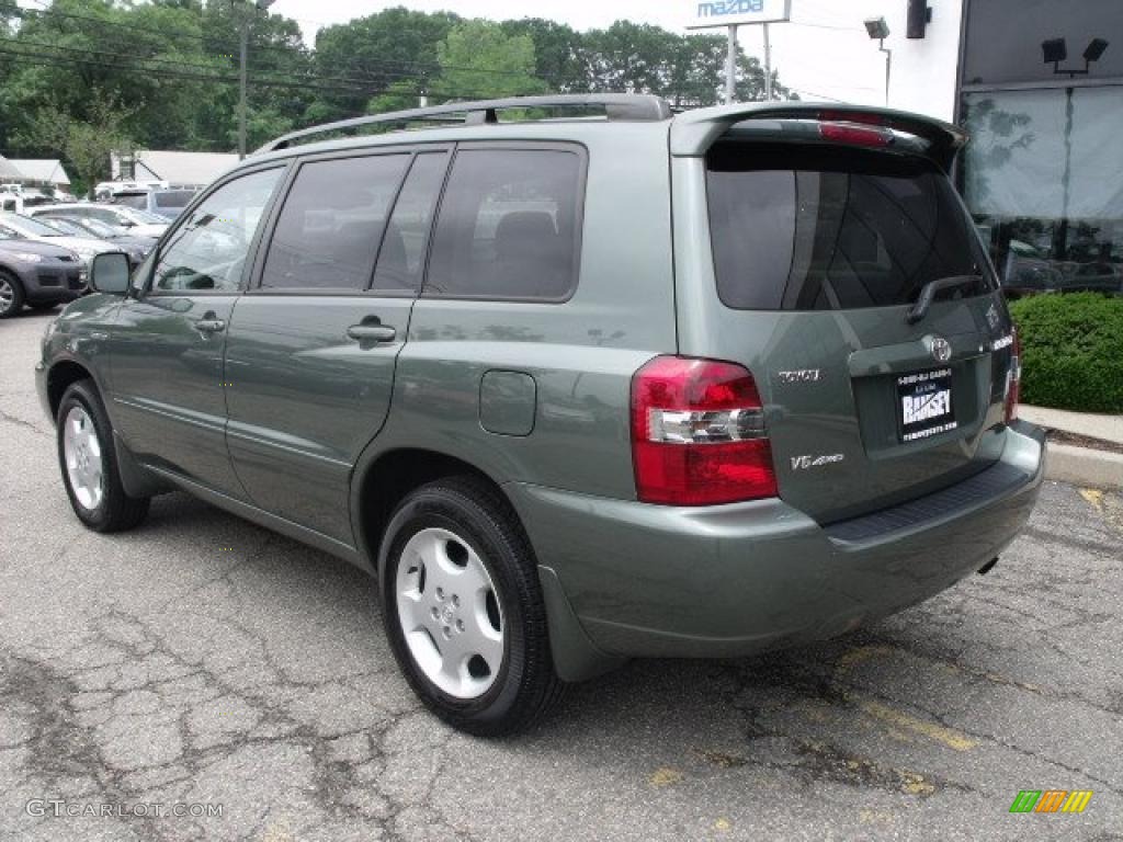 2005 Highlander Limited 4WD - Oasis Green Pearl / Ivory photo #7