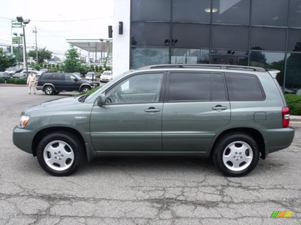 2005 Highlander Limited 4WD - Oasis Green Pearl / Ivory photo #8