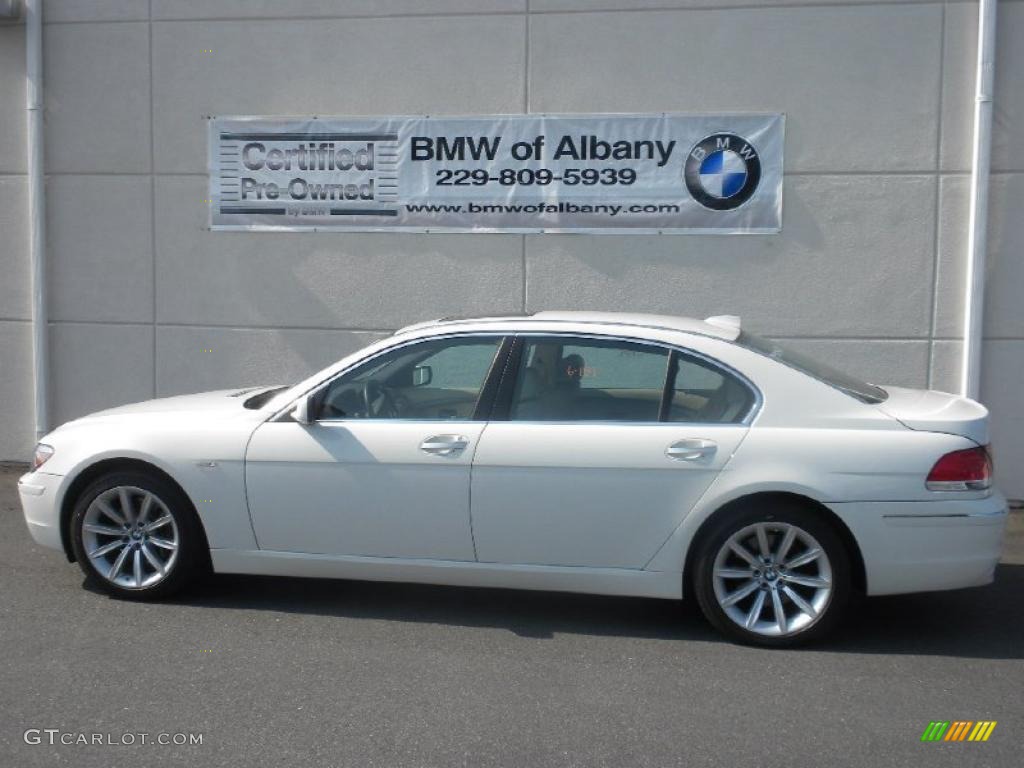 2008 7 Series 750Li Sedan - Alpine White / Cream Beige photo #1