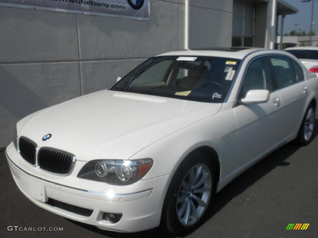 2008 7 Series 750Li Sedan - Alpine White / Cream Beige photo #2
