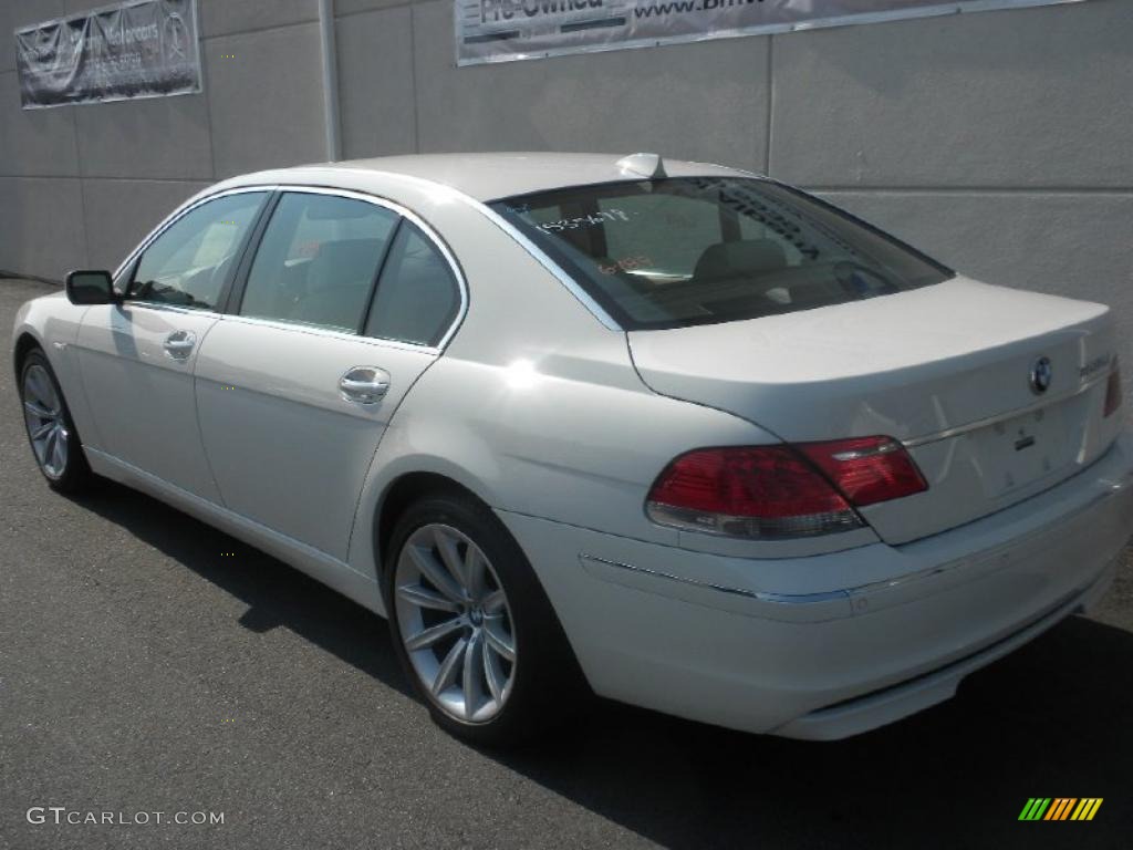 2008 7 Series 750Li Sedan - Alpine White / Cream Beige photo #3