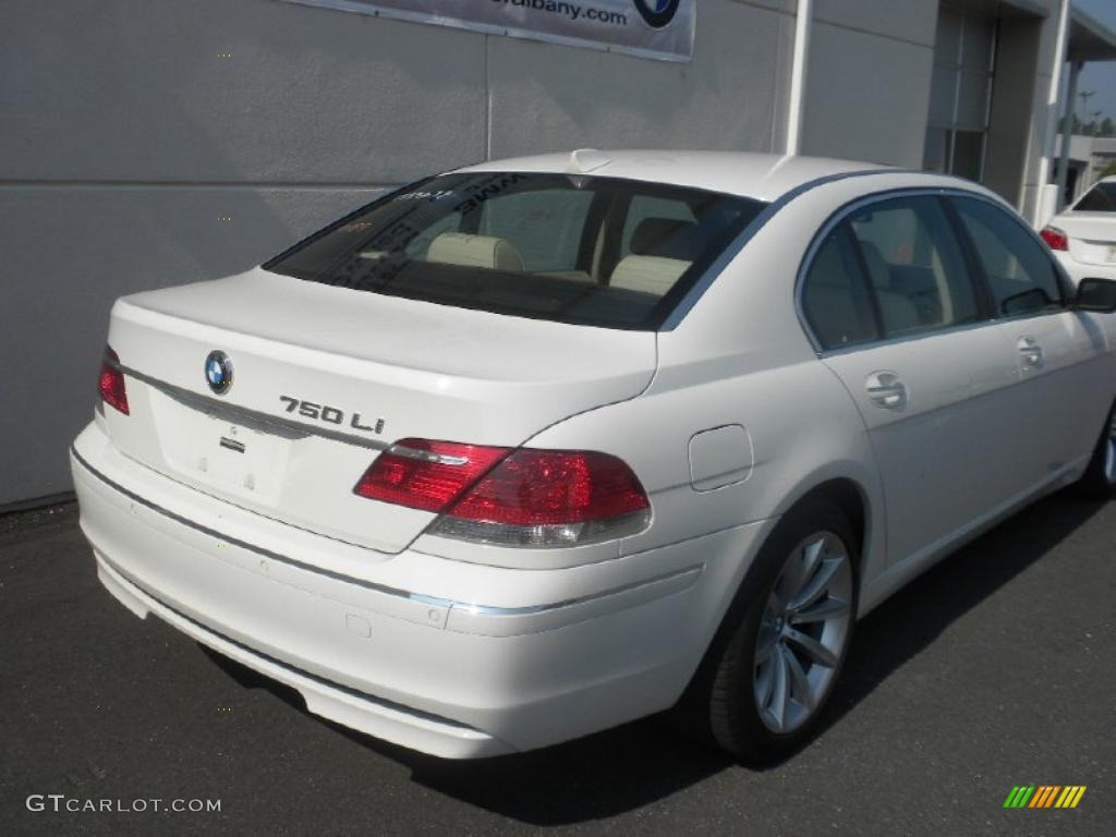 2008 7 Series 750Li Sedan - Alpine White / Cream Beige photo #20