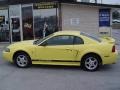 2002 Zinc Yellow Ford Mustang V6 Coupe  photo #1