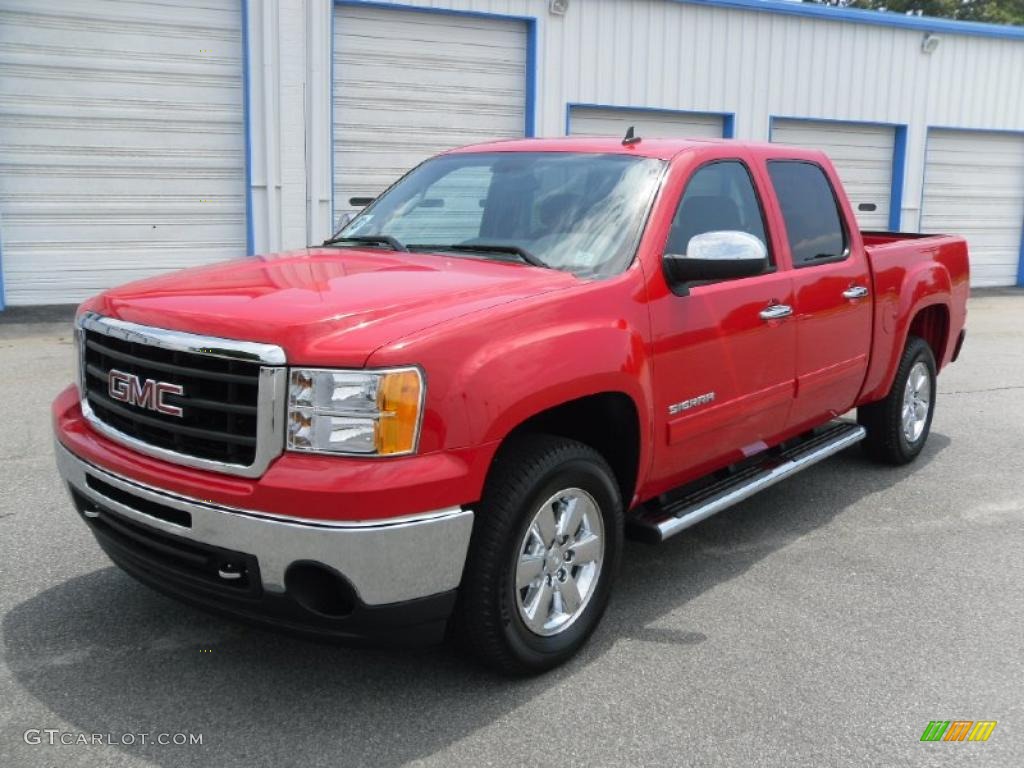 2010 Sierra 1500 SLE Crew Cab - Fire Red / Ebony photo #1