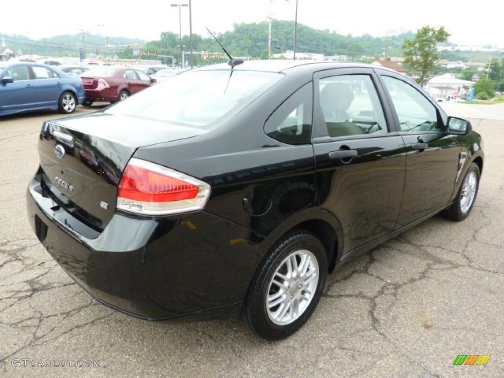 2008 Focus SE Sedan - Black / Medium Stone photo #4