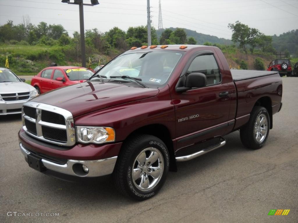 2003 Ram 1500 SLT Regular Cab 4x4 - Dark Garnet Red Pearl / Dark Slate Gray photo #15