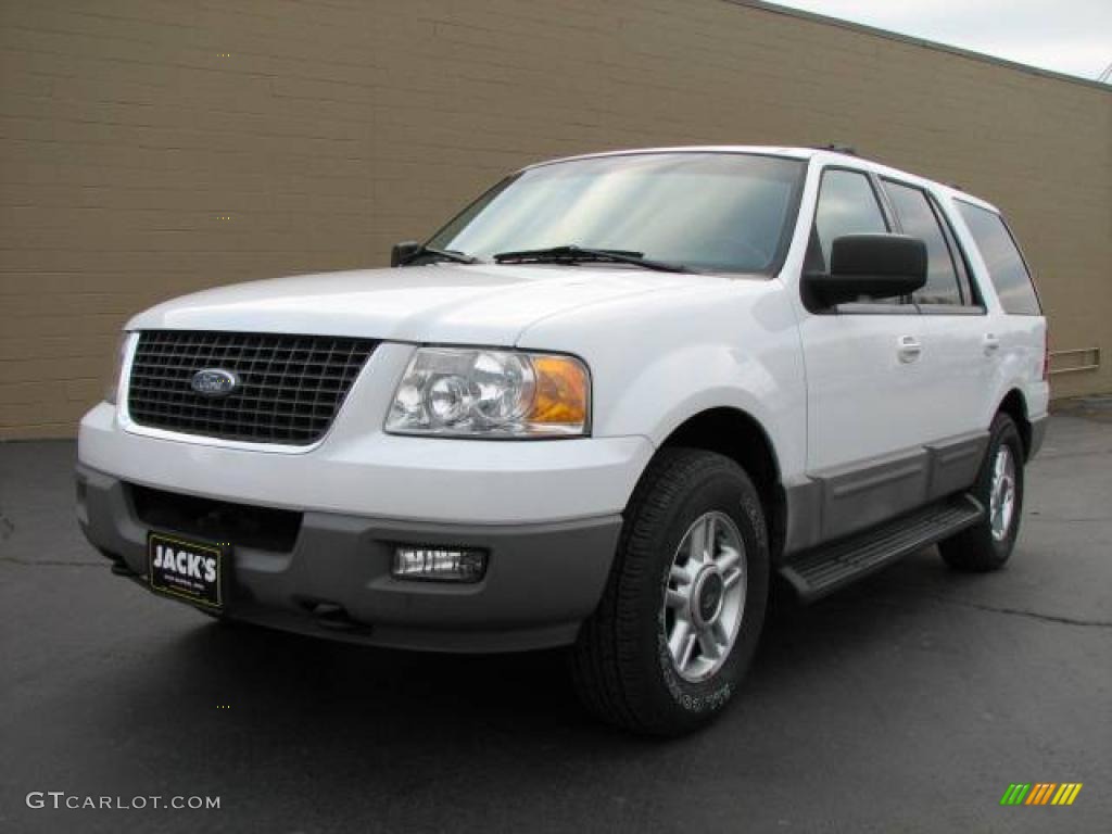 2003 Expedition XLT 4x4 - Oxford White / Flint Grey photo #2