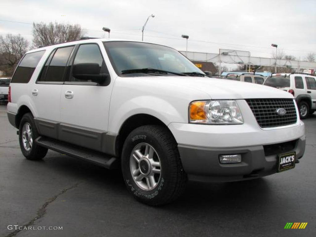2003 Expedition XLT 4x4 - Oxford White / Flint Grey photo #3