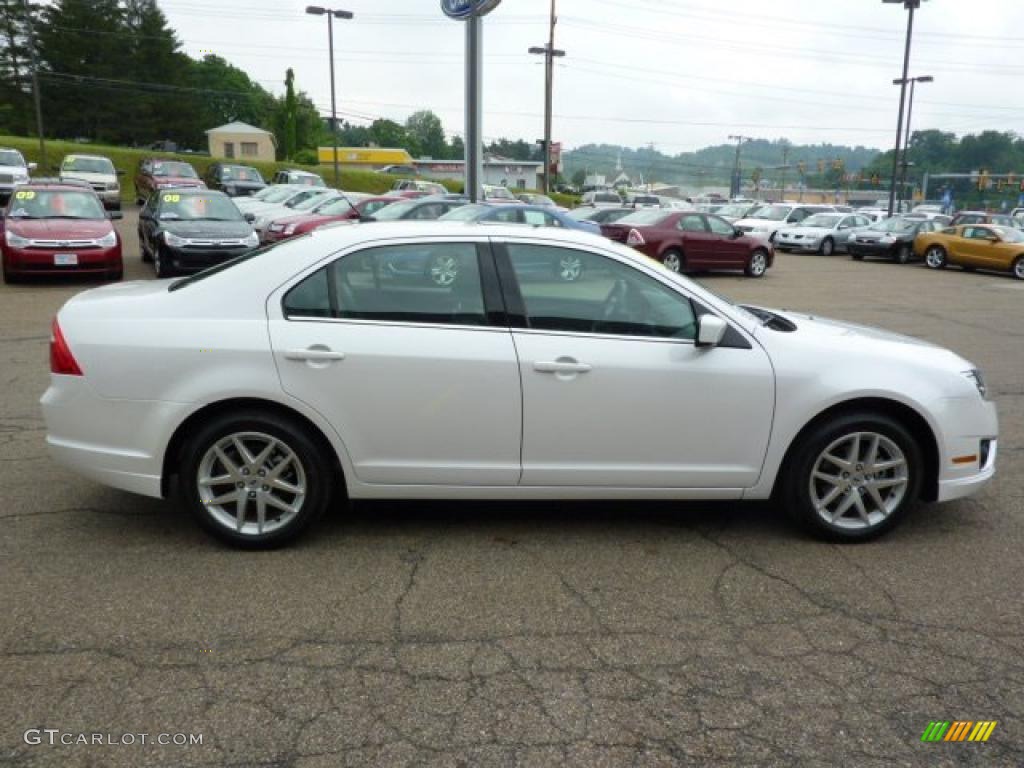 2010 Fusion SEL V6 - White Platinum Tri-coat Metallic / Charcoal Black photo #5