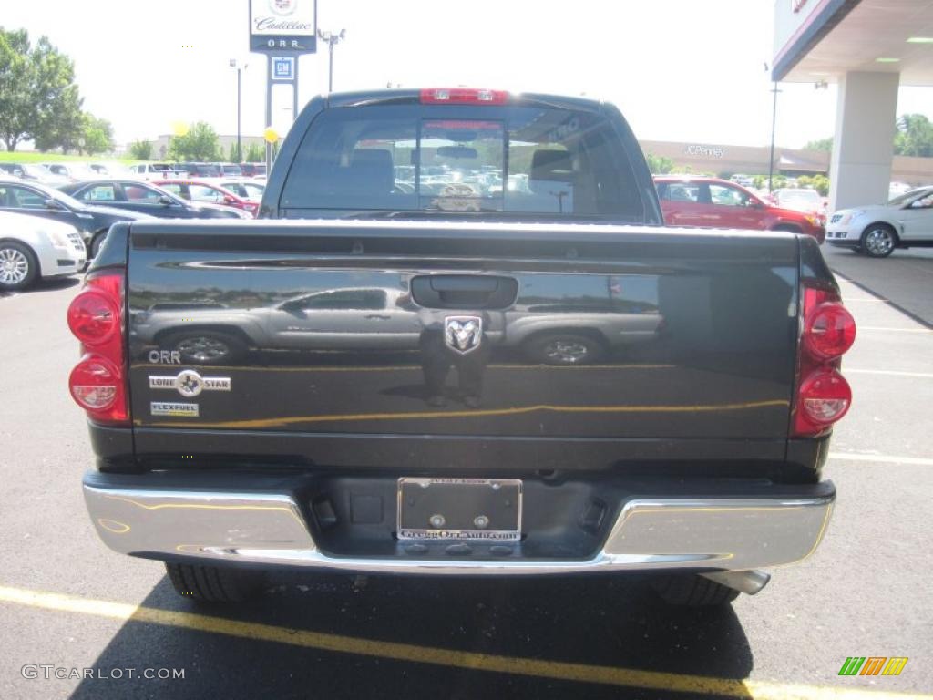 2008 Ram 1500 Lone Star Edition Quad Cab - Brilliant Black Crystal Pearl / Medium Slate Gray photo #8