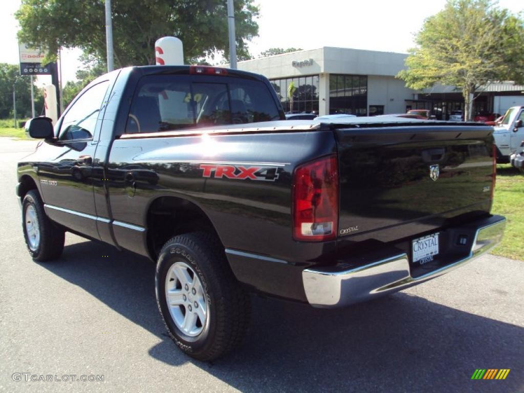 2006 Ram 1500 SLT TRX Regular Cab 4x4 - Black / Medium Slate Gray photo #3