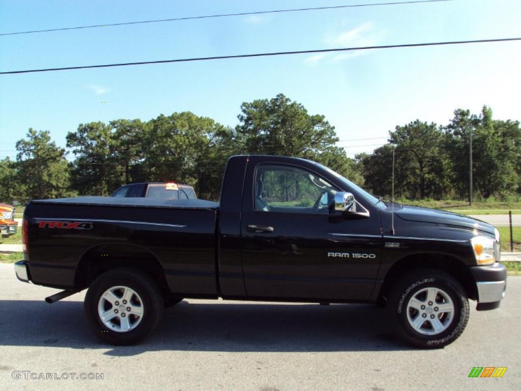 2006 Ram 1500 SLT TRX Regular Cab 4x4 - Black / Medium Slate Gray photo #8