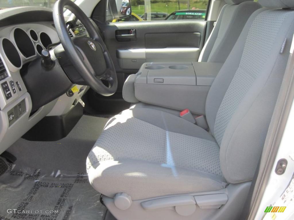 2008 Tundra SR5 Double Cab - Super White / Graphite Gray photo #10