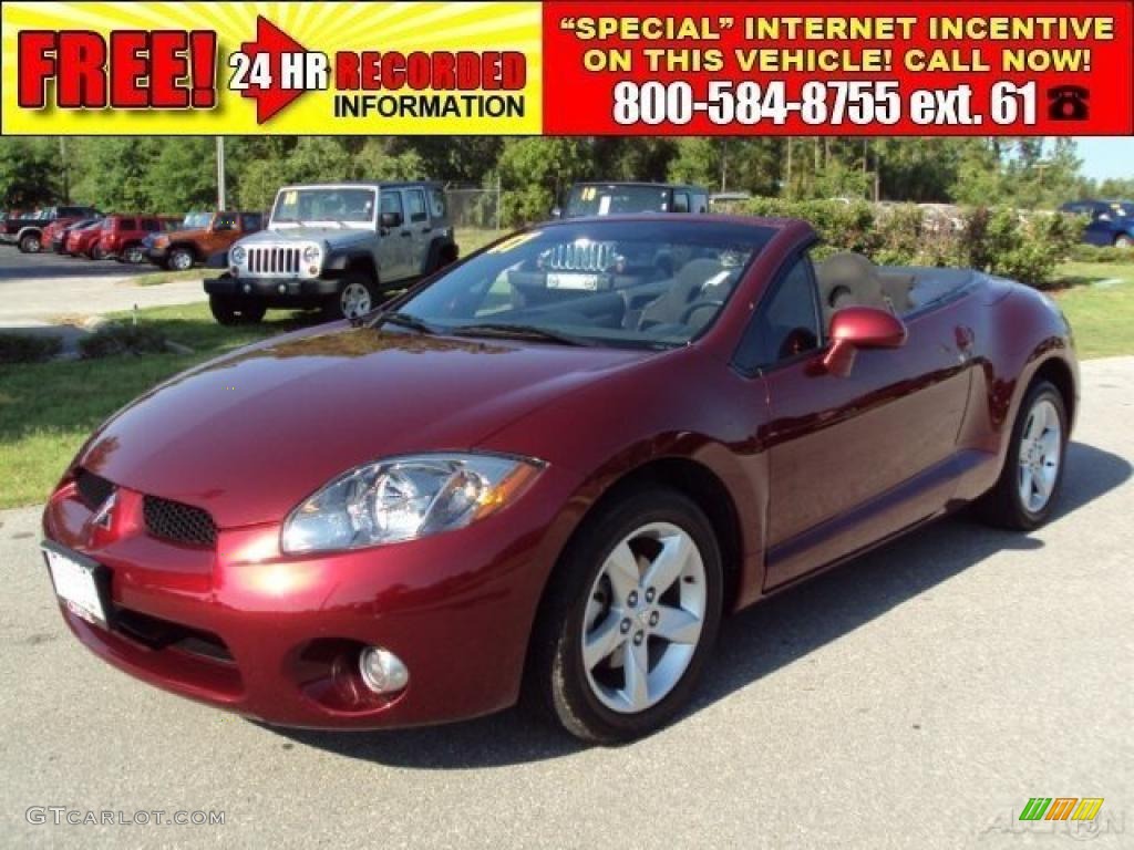 2007 Eclipse Spyder GS - Ultra Red Pearl / Dark Charcoal photo #1