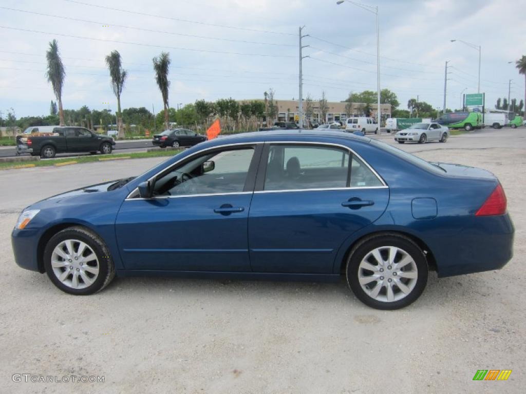 2006 Accord EX-L V6 Sedan - Sapphire Blue Pearl / Black photo #8