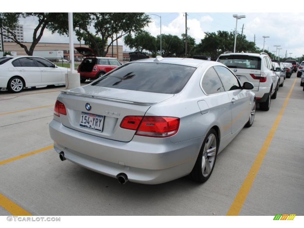 2007 3 Series 335i Coupe - Titanium Silver Metallic / Coral Red/Black photo #4