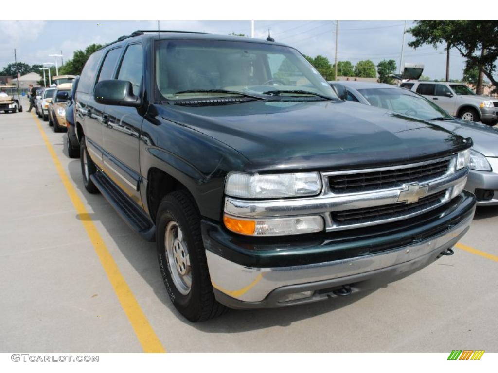 2002 Suburban 1500 LT - Forest Green Metallic / Tan photo #5