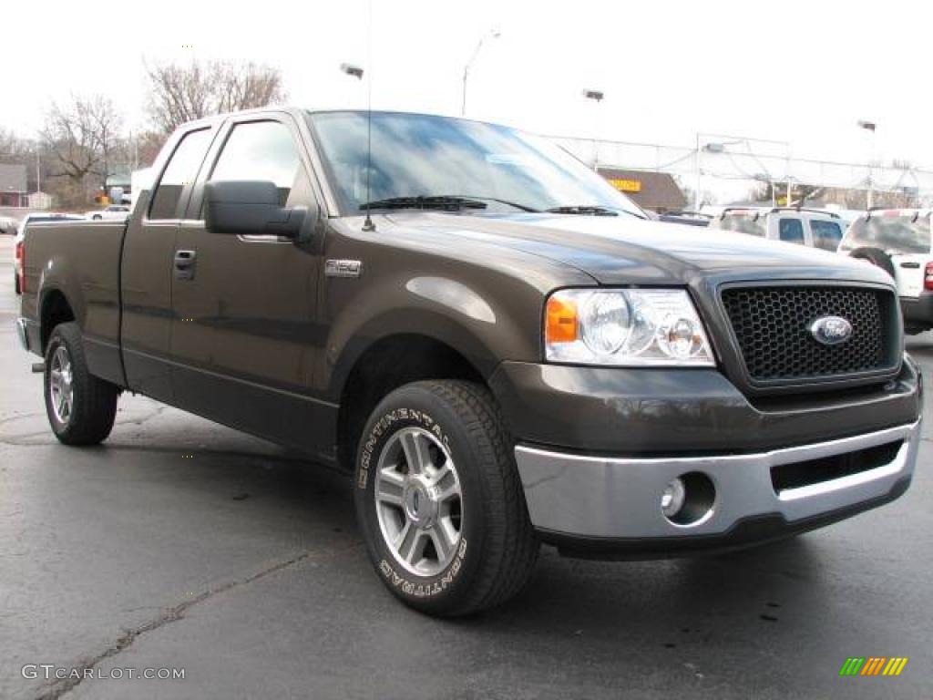 2006 F150 XLT SuperCab - Dark Stone Metallic / Medium/Dark Flint photo #4
