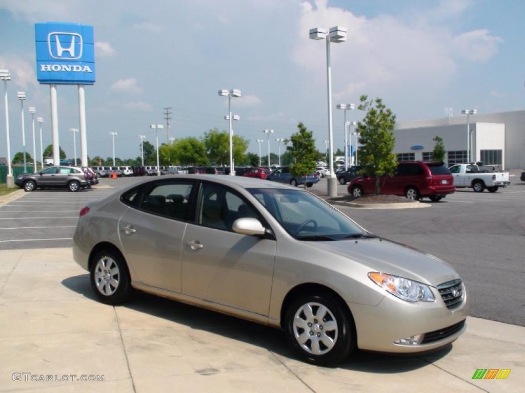 2009 Elantra GLS Sedan - Laguna Sand / Beige photo #3