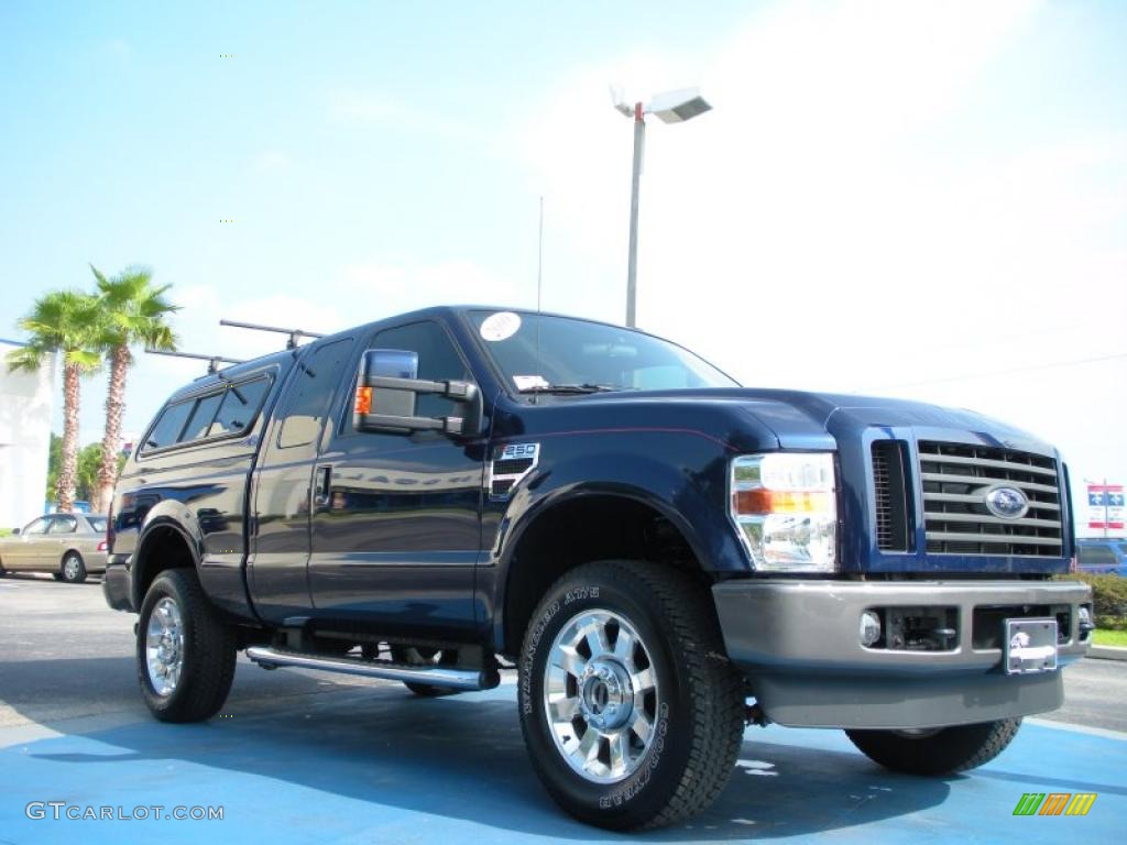 2009 F250 Super Duty FX4 SuperCab 4x4 - Dark Blue Pearl Metallic / FX4 Black photo #7