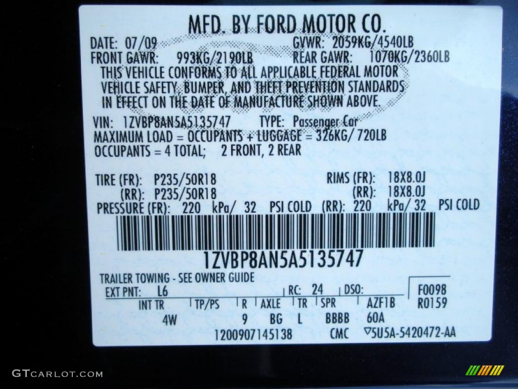 2010 Mustang V6 Premium Coupe - Kona Blue Metallic / Charcoal Black photo #23