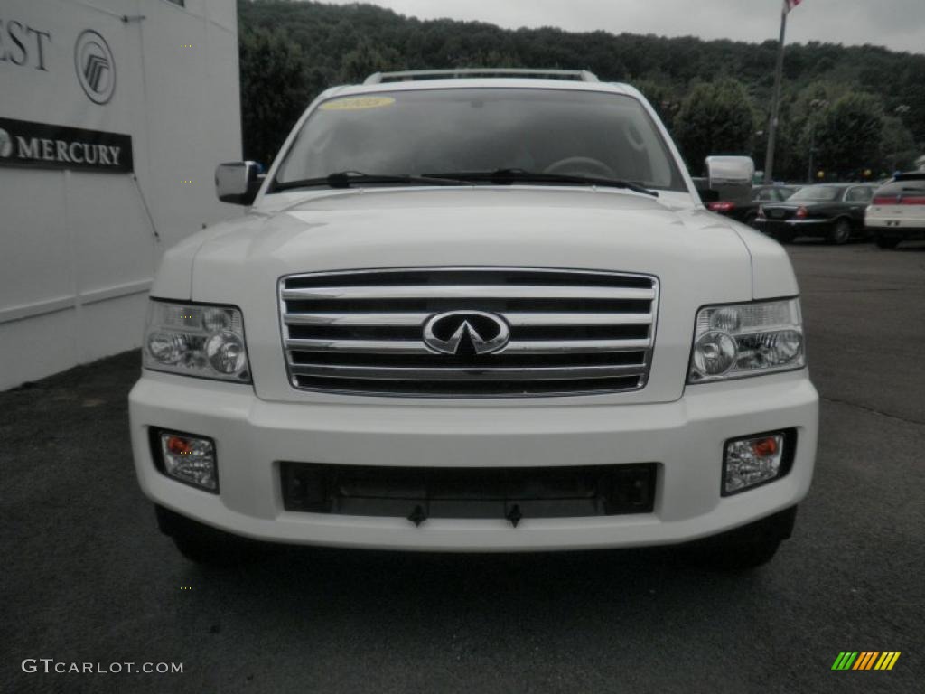 2005 QX 56 4WD - Tuscan Pearl White / Willow photo #2
