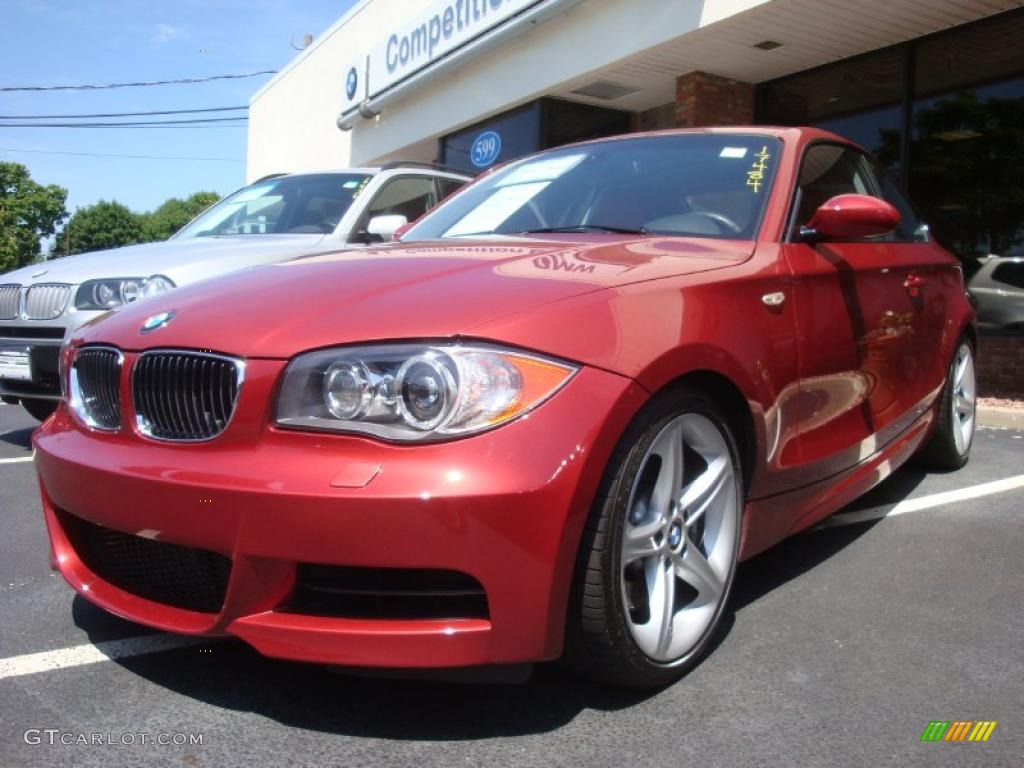 2008 1 Series 135i Coupe - Sedona Red Metallic / Coral Red photo #1