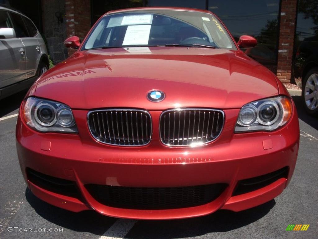 2008 1 Series 135i Coupe - Sedona Red Metallic / Coral Red photo #2