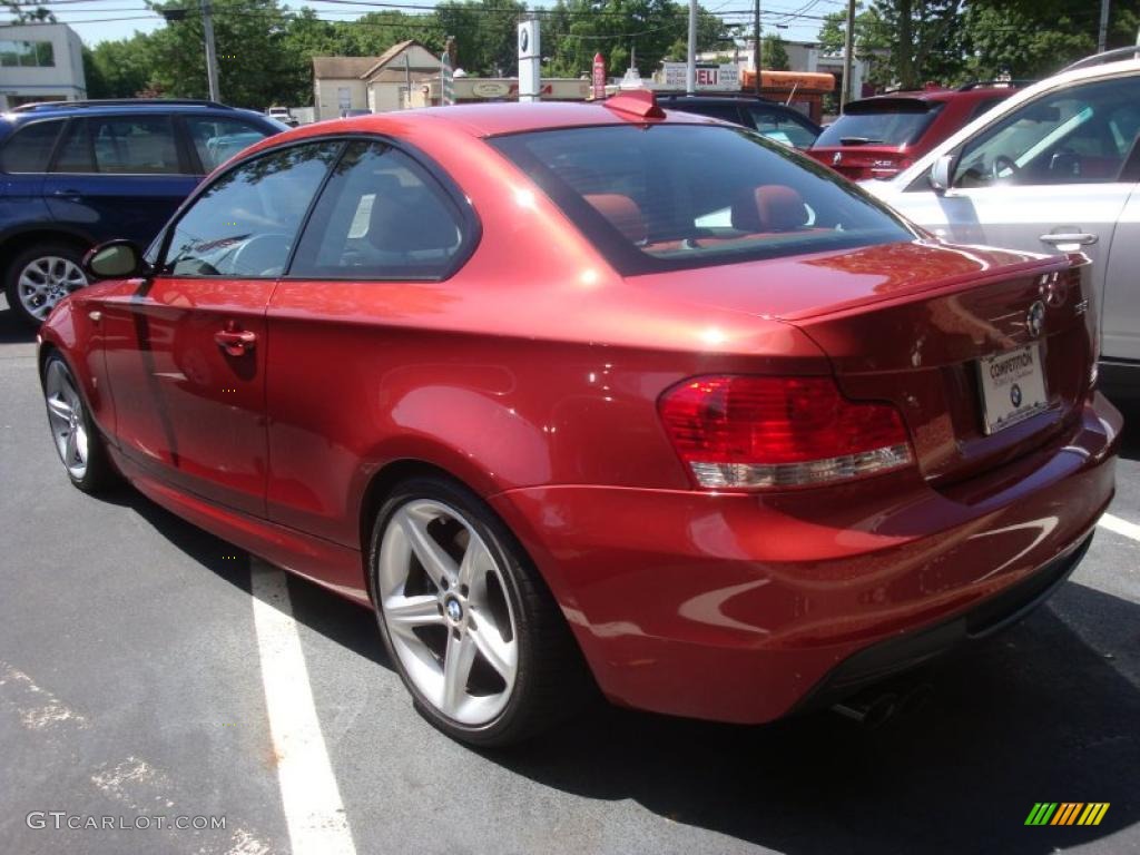 2008 1 Series 135i Coupe - Sedona Red Metallic / Coral Red photo #3