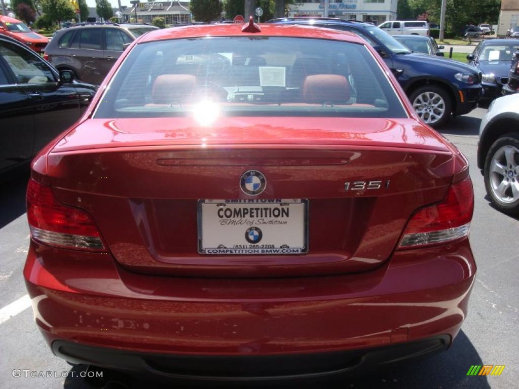 2008 1 Series 135i Coupe - Sedona Red Metallic / Coral Red photo #4