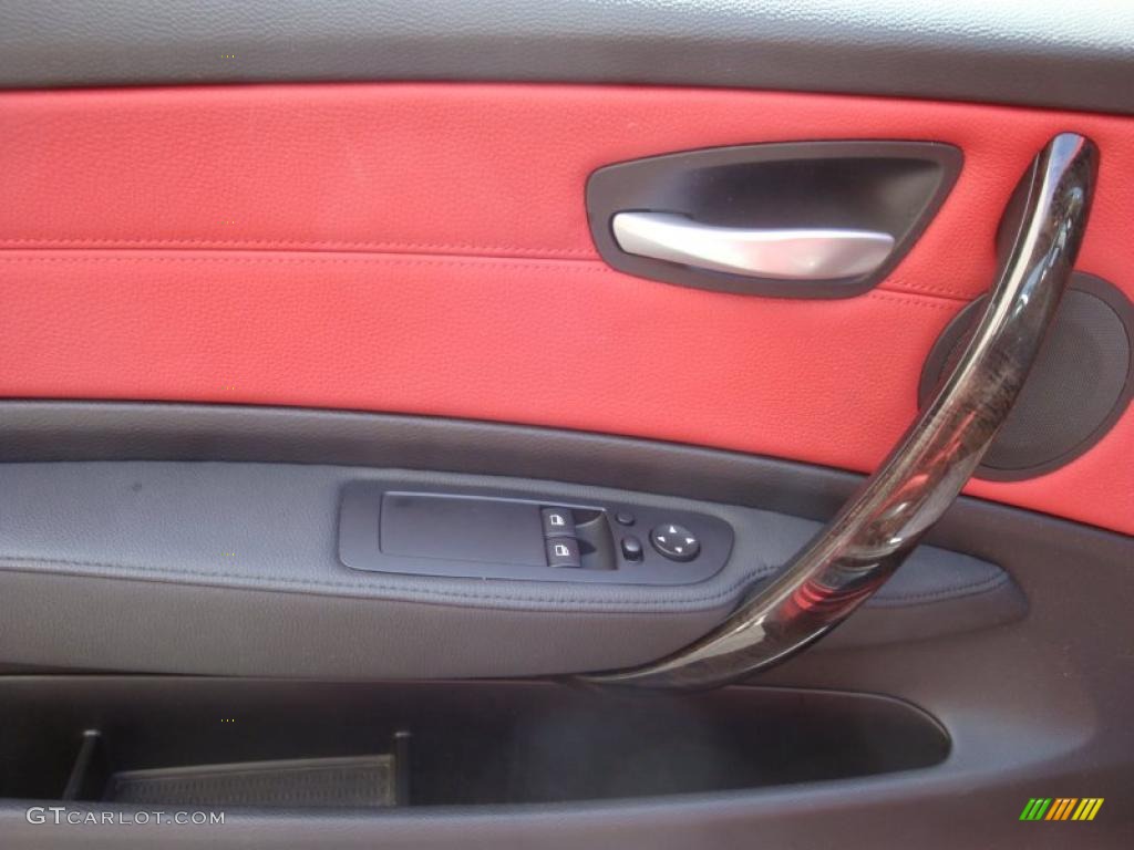2008 1 Series 135i Coupe - Sedona Red Metallic / Coral Red photo #8