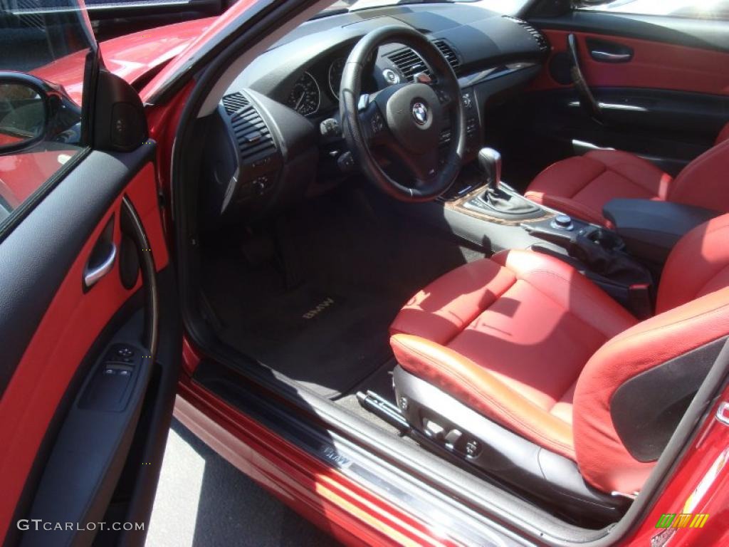 2008 1 Series 135i Coupe - Sedona Red Metallic / Coral Red photo #10