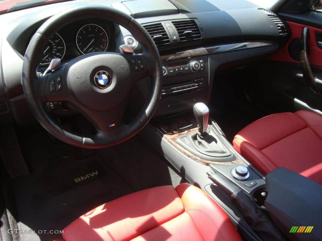 2008 1 Series 135i Coupe - Sedona Red Metallic / Coral Red photo #11