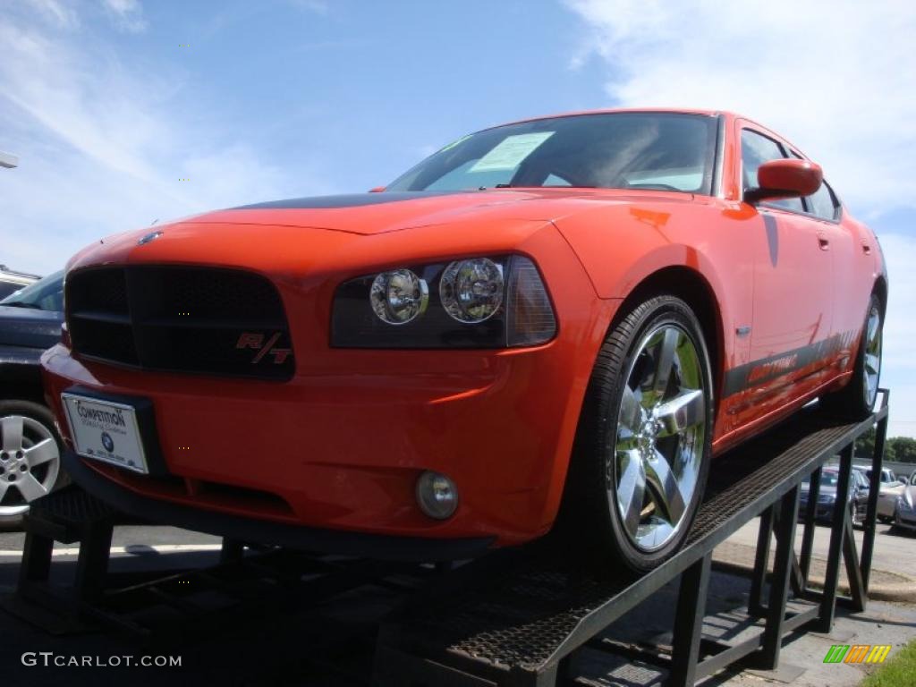 2008 Charger R/T Daytona - HEMI Orange Pearl / Dark Slate Gray photo #1