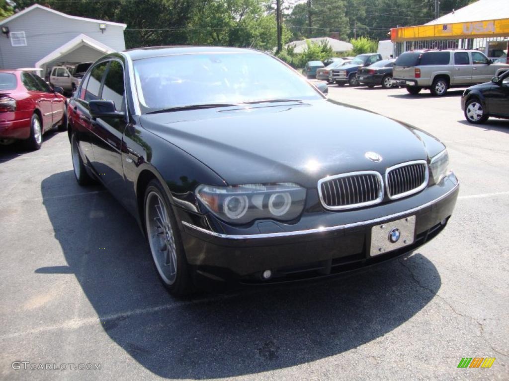 2004 7 Series 745Li Sedan - Jet Black / Basalt Grey/Flannel Grey photo #5