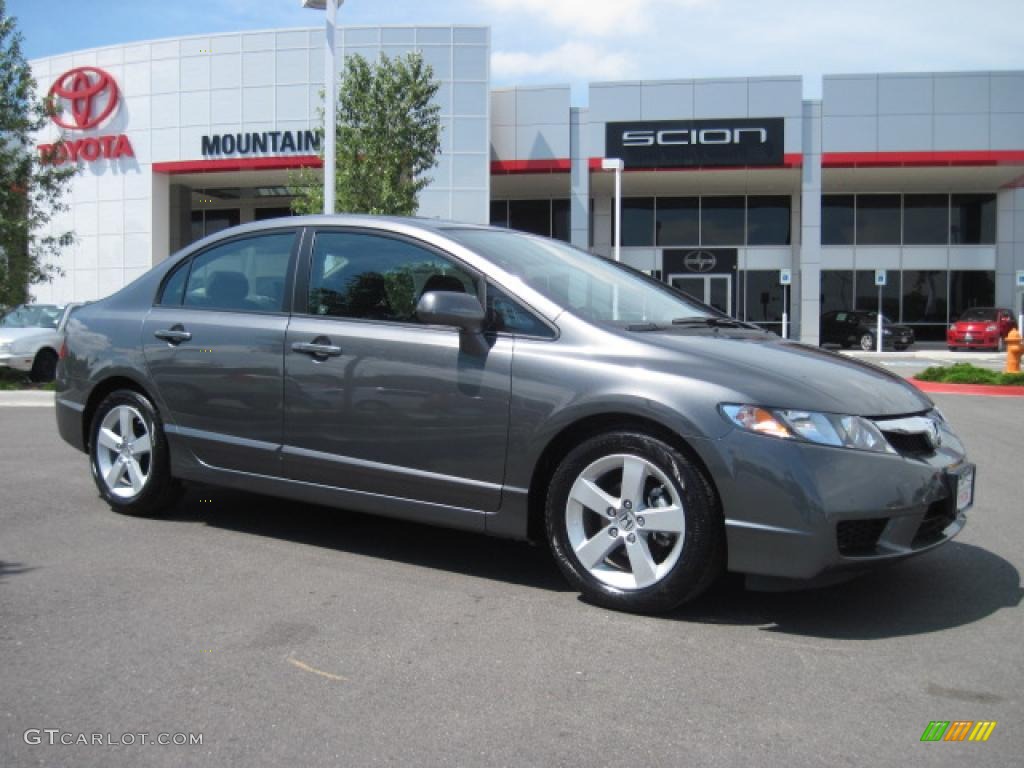 2009 Civic LX-S Sedan - Polished Metal Metallic / Gray photo #1