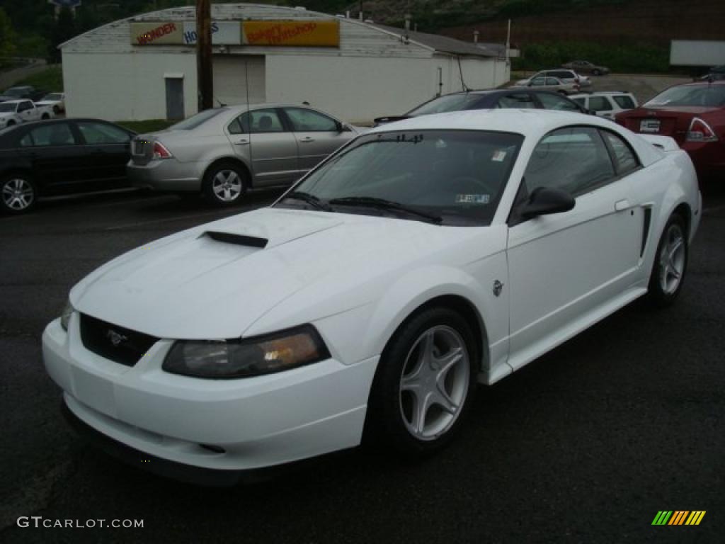 1999 Mustang GT Coupe - Crystal White / Dark Charcoal photo #10