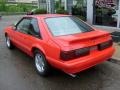 1988 Bright Red Ford Mustang LX 5.0 Fastback  photo #3