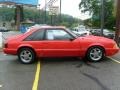 1988 Bright Red Ford Mustang LX 5.0 Fastback  photo #8